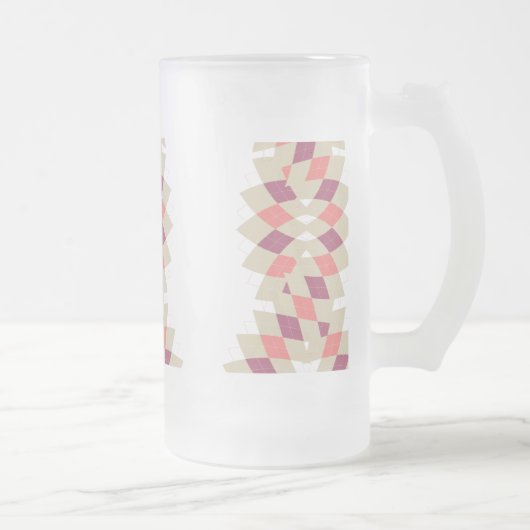 Diamond Swirl Pattern Matglas Bierpul (Rechts)