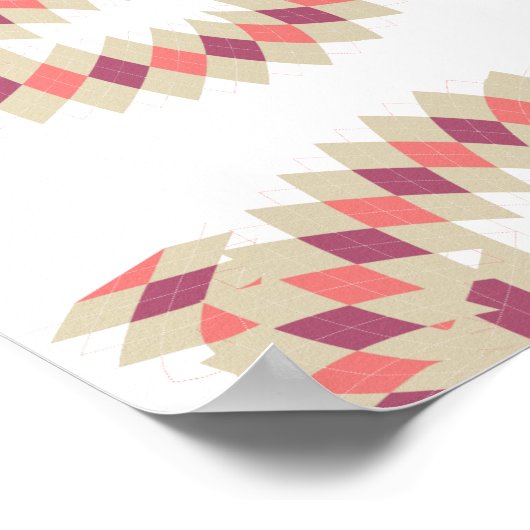 Diamond Swirl Pattern Poster (Hoek)