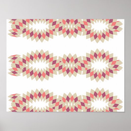 Diamond Swirl Pattern Poster (Voorkant)
