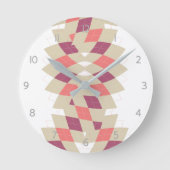 Diamond Swirl Pattern Ronde Klok (Voorkant)