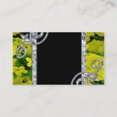 Diamond Swirls & Yellow Roses Visitekaartje (Achterkant)