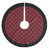 Diamond Tartan Red Black Pset Tree Skirt Kerstboom Rok (Voorkant)