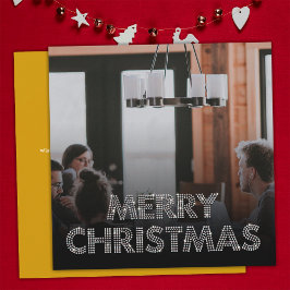 Diamond Team Foto Merry Christmas Business Geel Feestdagenkaart