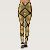 Diamond Tegel Pattern Gold Leggings (Achterkant)
