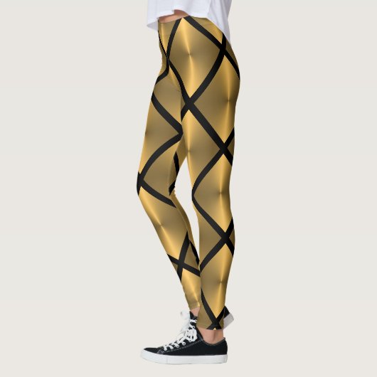 Diamond Tegel Pattern Gold Leggings (Links)