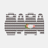 Diamond Tegel zwart-wit met tropische bloemen Bedankdoosjes (Uitgevouwen)