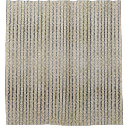 Diamond Tegels en Stripes Pattern Douchegordijn