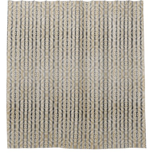 Diamond Tegels en Stripes Pattern Douchegordijn (Voorkant)