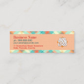 Diamond textiel Retro Mini Visitekaartje (Achterkant)