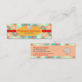 Diamond textiel Retro Mini Visitekaartje (Voorkant / Achterkant)