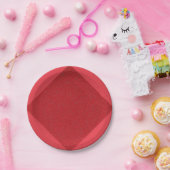 Diamond Texture Red Party Bord -  (Feest)