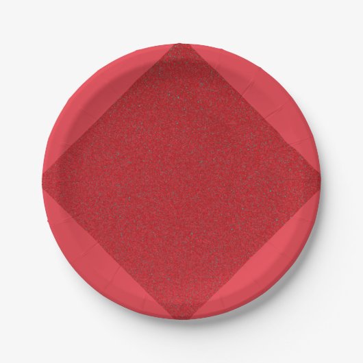 Diamond Texture Red Party Bord -  (Voorkant)