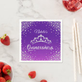 Diamond Tiara Crown Personalized Quinceanera Servet (Insitu)