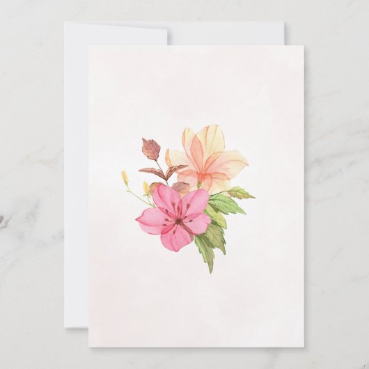 Diamond tiara en jurk bloemenchique quinceanera kaart (Achterkant)