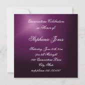 Diamond Tiara Glam Quinceañera uitnodiging (Achterkant)