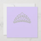 Diamond Tiara Paarse Zebra Princess Baby shower Kaart (Achterkant)