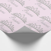Diamond Tiara Pink Princess Wapping Papier (Hoek)