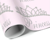Diamond Tiara Pink Princess Wapping Papier (Rol Hoek)