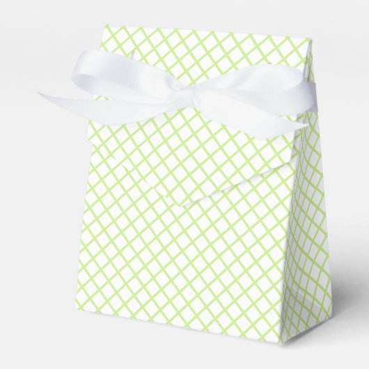 Diamond Trellis Lente Groen - Wit Bedankdoosjes (Voorkant Zijde)