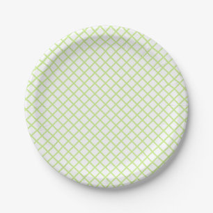 Diamond Trellis Lente Groen - Wit Papieren Bordje