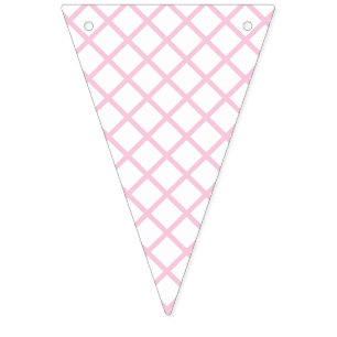 Diamond Trellis Licht Roze - Wit Vlaggetjes