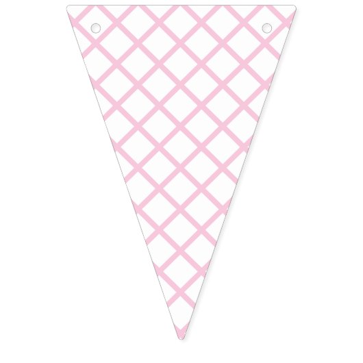 Diamond Trellis Licht Roze - Wit Vlaggetjes (Eerste vlag)