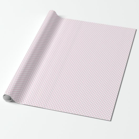 Diamond Trellis Light Pink - White Cadeaupapier (Uitgerold)