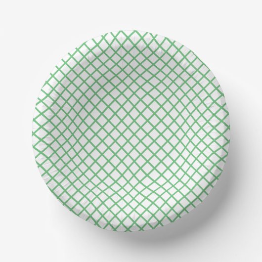 Diamond Trellis Summer Groen - Wit Papieren Kommen (Voorkant)