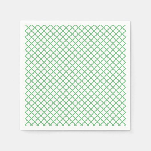 Diamond Trellis Summer Groen - Wit Servet (Voorkant)