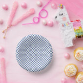 Diamond Trellis True Blue - Wit Papieren Kommen (Feest)