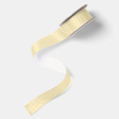 Diamond Trellis Wit - Kanariegeel Satijnen Lint (Achterkant)