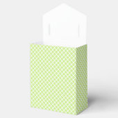 Diamond Trellis Wit - Lente Groen Bedankdoosjes (Geopend)