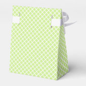 Diamond Trellis Wit - Lente Groen Bedankdoosjes (Achterkant)