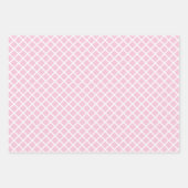 Diamond Trellis Wit - Lichtroze Inpakpapier Vel (Voorkant 2)