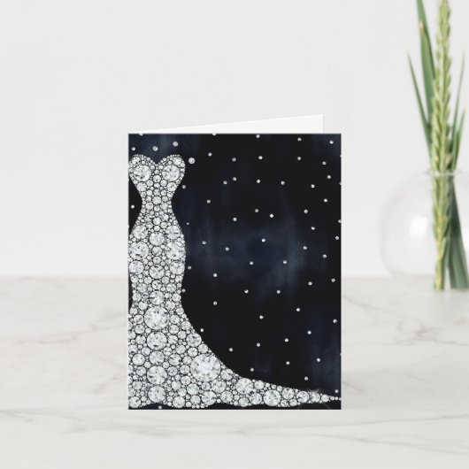 Diamond Trouwjurk Modern Blauw Vrijgezellenfeest (Voorkant)