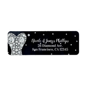 Diamond Trouwjurk Modern Blauw Vrijgezellenfeest Etiket