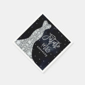 Diamond Trouwjurk Modern Blauw Vrijgezellenfeest Servet (Hoek)