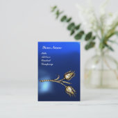 DIAMOND TULIPS MONOGRAM, Blue Sapphire Pearl Visitekaartje (Staand voorkant)