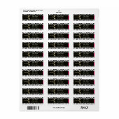 DIAMOND TULIPS ZWARTE WITTE DAMASK ETIKET (Full Sheet)