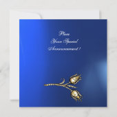 DIAMOND TULPEN MONOGRAM , Blauwe saffier Kaart (Achterkant)