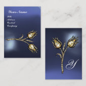 DIAMOND TULPEN MONOGRAM, Blauwe Topaas Visitekaartje (Voorkant / Achterkant)