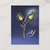 DIAMOND TULPEN MONOGRAM, Blauwe Topaas Visitekaartje (Achterkant)