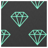 Diamond - Turquoise op Black Stof (Close Up)