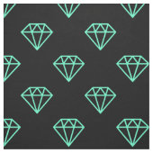 Diamond - Turquoise op Black Stof (Swatch)