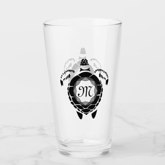 Diamond Turtle Shellback Monogram Glas (Voorkant)