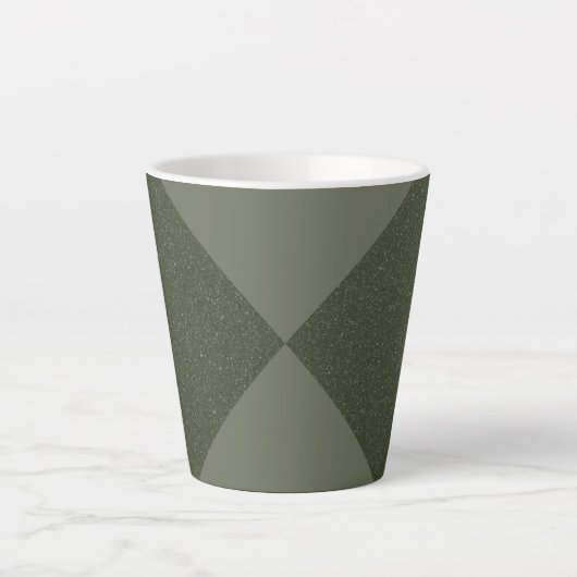 Diamond Twist Moss Green Latte Mok – Aangepast (Voorkant)