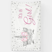 Diamond Unicorn Face Girl Baby shower Spandoek (Verticaal)