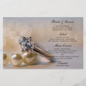 Diamond Verloving Ring and Pearls Wedding Menu (Voorkant)