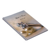 Diamond Verloving Ring and Pearls Wedding Notitieboek (Rechterzijde)