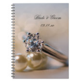 Diamond Verloving Ring and Pearls Wedding Notitieboek (Voorkant)